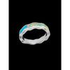 Rainbow Pride Wavy Band,  Gemstone Ring, Wedding Ring, 925 Sterling Silver wave ring, Stackable Ring