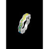 Rainbow Pride Wavy Band,  Gemstone Ring, Wedding Ring, 925 Sterling Silver wave ring, Stackable Ring
