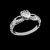 Claddagh Promise Ring, Promise Ring, Diamond Cut Ring, Celtic Promise Ring - Mainland Silver