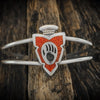 Customizable Sterling Silver Claw Paw Bear cuff Bracelet, Arrowhead, Pendant, Bear set, Wolf Jewelry, Tracks Cuff - Mainland Silver