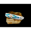 Customizable Sterling Silver cuff Bracelet, Opal Birthstone Bracelets, Natural Gemstone Bracelet, Mixed Stone cuff Bracelet, Custom Bracelet - Mainland Silver