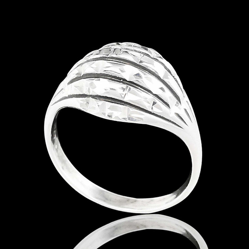 Diamond Cut Dome Ring