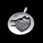 Wolf Pendant, 925 Sterling Pack Leader pendant, Southwestern Wolf Pendant, Growling, Protector - Mainland Silver