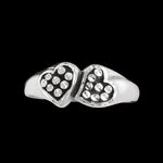 Diamond Cut Two Hearts Ring