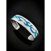 Customizable Sterling Silver Tribal cuff Bracelet, Birthstone Bracelets, Barbed Wire Jewelry, Tribal Bracelet, Navajo Jewelry