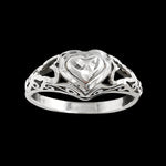 Diamond Cut Intricate Hearts Ring
