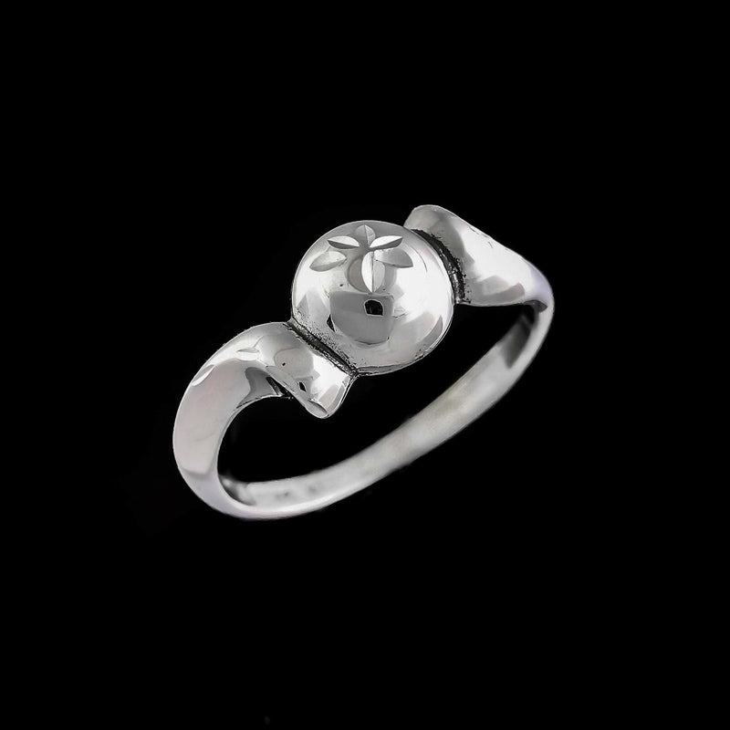 Diamond Cut Sphere Ring