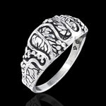 Diamond Cut Four Leaves Ring