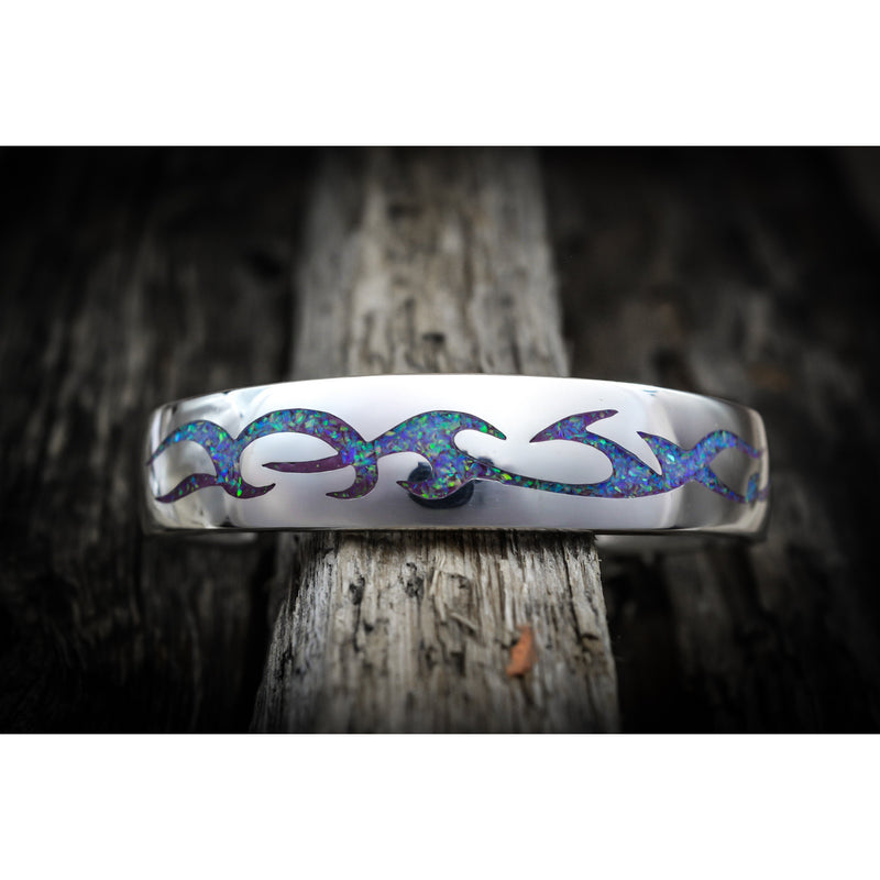 Customizable Sterling Silver Tribal cuff Bracelet, Birthstone Bracelets, Barbed Wire Jewelry, Tribal Bracelet, Navajo Jewelry