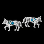 Grey Wolf Paw Earrings - Mainland Silver