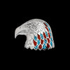 Bald Eagle Pendant, 925 Sterling Silver, Southwestern Bald Eagle Necklace,  Gemstone Pendant, - Mainland Silver