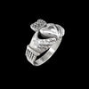 Diamond Cut Large Claddagh Promise Ring