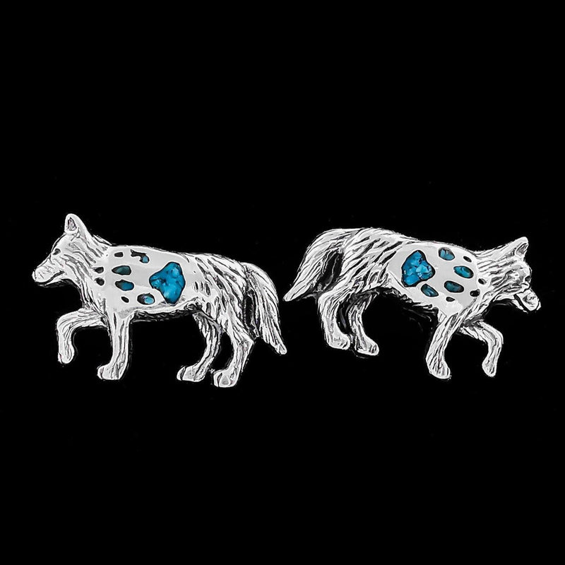 Grey Wolf Paw Earrings - Mainland Silver