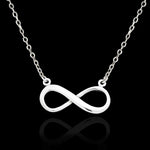 Made to Order Customizable Infinity Necklace, 925 Sterling Silver Pendant, Infinity Gemstone Necklace, Gemstone, Birthstone, Fire Opal - Mainland Silver