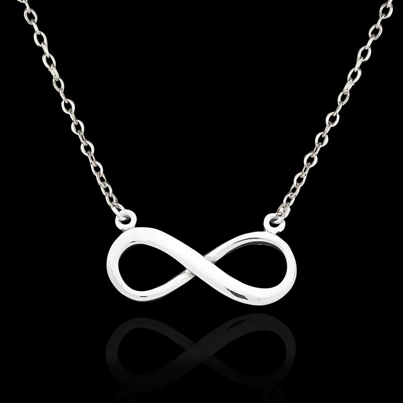 Made to Order Customizable Infinity Necklace, 925 Sterling Silver Pendant, Infinity Gemstone Necklace, Gemstone, Birthstone, Fire Opal - Mainland Silver