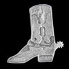 Southwestern Style Cowboy Boot with Spur Pendant, 925 Sterling Silver, Western Gemstone Necklace, - Mainland Silver
