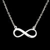Made to Order Customizable Infinity Necklace, 925 Sterling Silver Pendant, Infinity Gemstone Necklace, Gemstone, Birthstone, Fire Opal - Mainland Silver