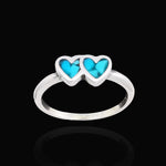 Pair of Hearts Ring - Mainland Silver