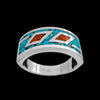 Large Double Parallelogram Native Ring - Mainland Silver