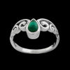 Tiara Teardrop Ring - Mainland Silver