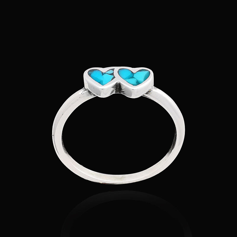 Pair of Hearts Ring - Mainland Silver