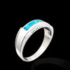 Sawtooth Inlay Band Ring - Mainland Silver