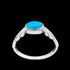 Tiara Inlay Oval Ring - Mainland Silver