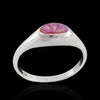 Oval Domed Inlay Ring - Mainland Silver