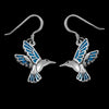 Hummingbird in Flight Earrings - Mainland Silver