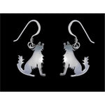 Gray Wolf Stud Earrings - Mainland Silver