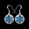 925 Sterling Silver Earrings, Round, Circle, Winter, Snowflake, Snow, Christmas, Holidays