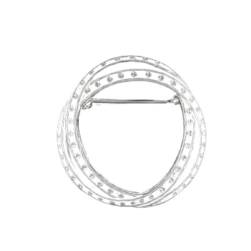 Intertwining Circles Brooch