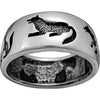 Size 10-925 Sterling Silver Wolf Poses Ring, Detailed Wolf Design, Handmade Nature Band, Handcrafted Animal Jewelry