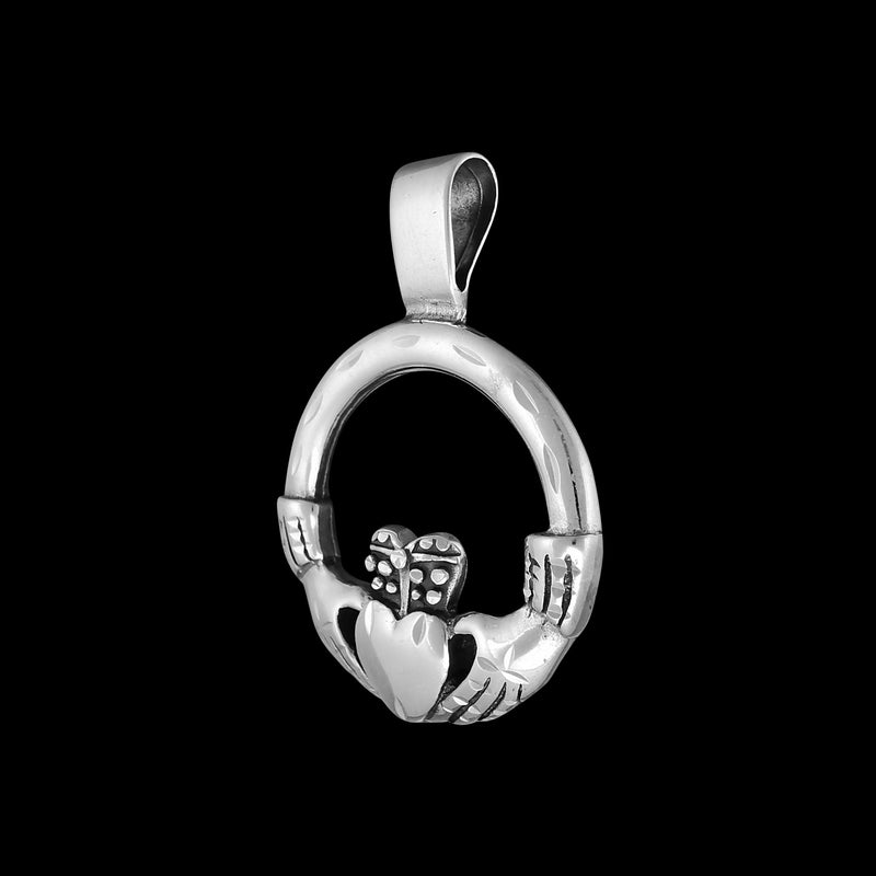 Claddagh Pendant, 925 Sterling Silver Pendant, Irish Pendant, Friendship Pendant, Love Jewelry, Claddagh Jewelry, Love Jewelry