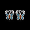 Butterfly Earrings • Handmade with Love • Sterling Silver and Turquoise Combination