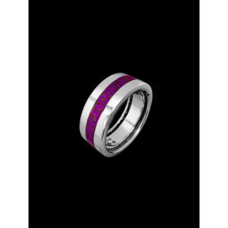 Sugilite Band Ring • Navajo Handcrafted • 925 Sterling Silver • Native American Wedding Band