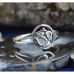 Beautiful sterling silver ring with ohm OM design