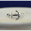 Anchor Ring • 925 Sterling Silver • Sizes 4-9 • Maritime Symbol of Strength and Stability