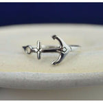 Anchor Ring • 925 Sterling Silver • Sizes 4-9 • Maritime Symbol of Strength and Stability