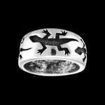 Size 10-925 Sterling Silver Gecko Band, Detailed Reptile Design, Handmade Nature Ring, Handcrafted Animal Jewelry