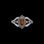 925 Sterling Silver Navajo Ring • Red Opal Gemstone • Handcrafted Statement Jewelry