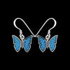 925 Sterling Silver Butterfly Earrings, Blue Butterfly Earrings, Butterfly Studs, Butterfly Posts