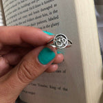 Beautiful sterling silver ring with ohm OM design