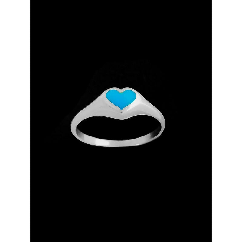 Turquoise Heart Ring • 925 Sterling Silver • Southwestern Style • Handcrafted Beauty