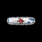 End of Trail Ring • James Frazer Design • 925 Sterling Silver • Turquoise and Red Coral