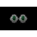 Malachite Wedding Earrings • 925 Sterling Silver • Handcrafted Bridal Jewelry