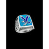 925 Sterling Silver Eagle Ring • Mountain Scene • Symbol of Freedom • Native American