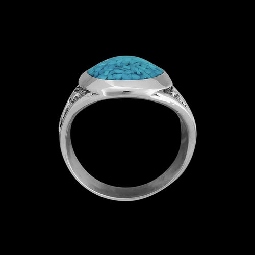 Kokopelli Turquoise Ring • 925 Silver • Navajo • Native American Handmade Jewelry