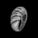 Size 4.5 - Diamond Cut Grooved Dome Ring