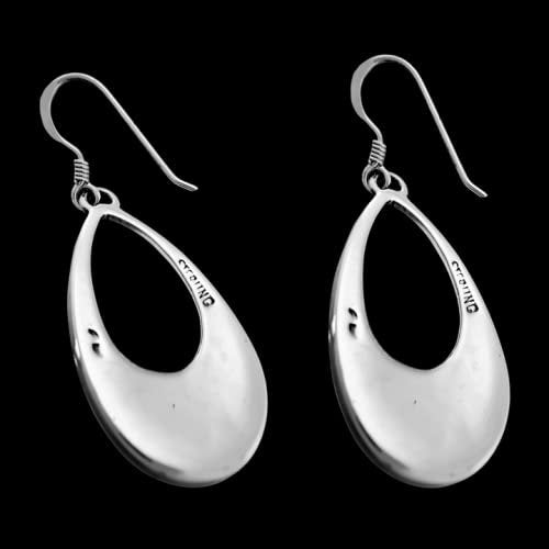 Crescent Oval Dangle Earrings